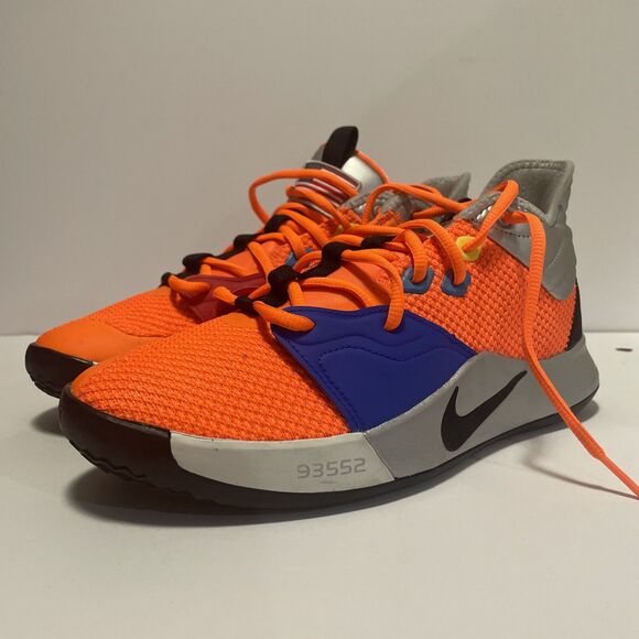 Nike PG3 NASA Basketball Shoes Men’s Size 8.5 Orange/Metallic Silver No Box main image 8